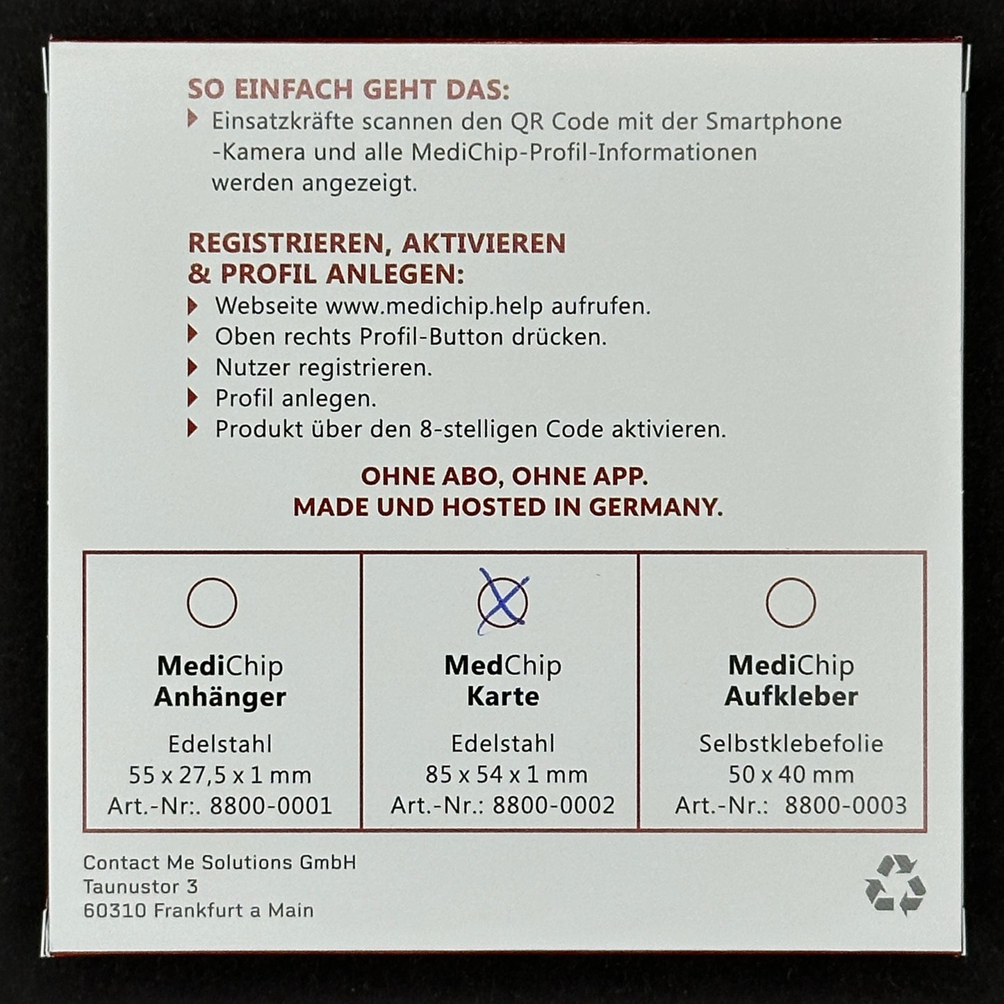 MediChip Karte